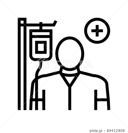treatment disease line icon vector illustration 89422806