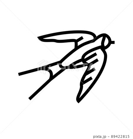 swallow bird line icon vector illustration 89422815