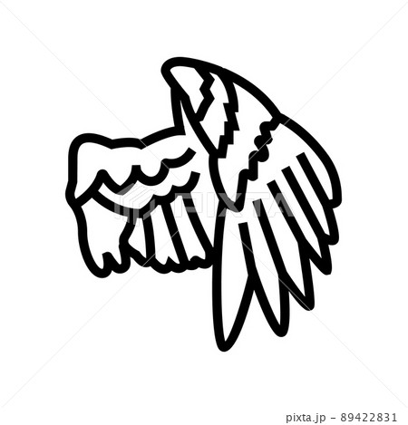 wing bird line icon vector illustration 89422831