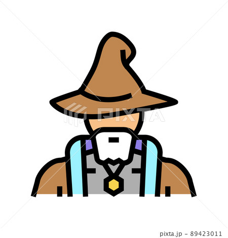 wizard fairy tale personage color icon vector illustration wizard fairy tale personage color icon vector illustration 89423011