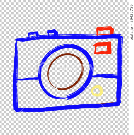 MIrrorless compact camera Primary color scheme red blue yellow object hand drawn illustration MIrrorless compact camera Primary color scheme red blue yellow object hand drawn illustration 89423759