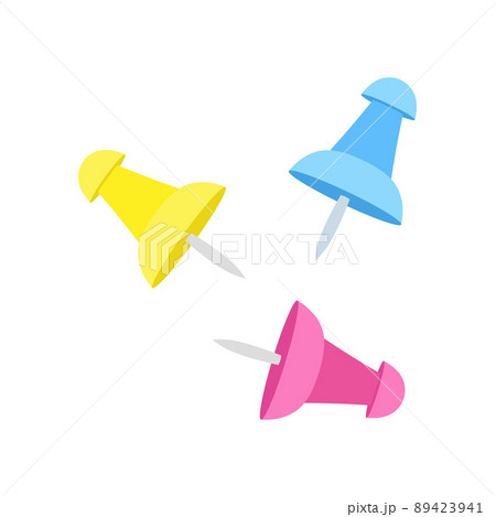 cartoon colored stationery buttons isolated on white 89423941