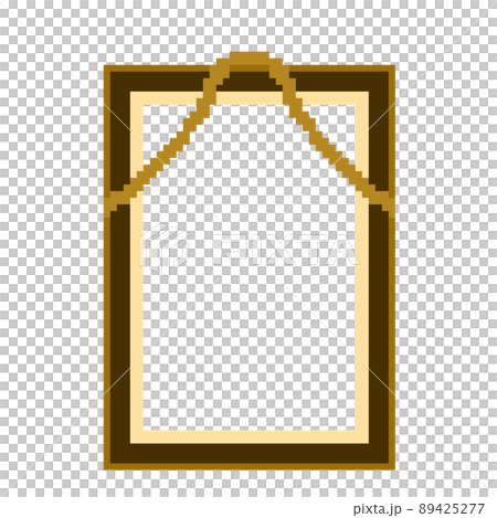 ドット絵遺影フレーム(茶色) ドット絵遺影フレーム(茶色) 89425277