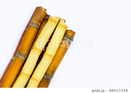 Sugar cane on white background. 89427358