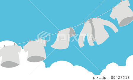 洗濯物 屋外 青空 洗濯物 屋外 青空 89427518