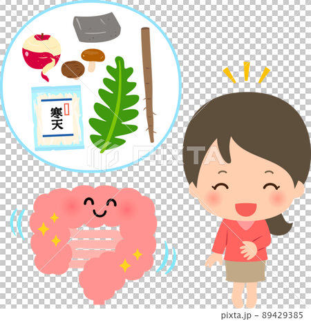 水溶性食物繊維を含む食品と腸内環境が良い女性 89429385