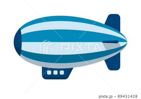 丸みのある 飛行船 ベクターイラストのイラスト素材