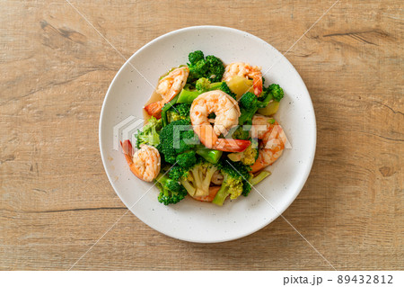 stir-fried broccoli with shrimps stir-fried broccoli with shrimps 89432812