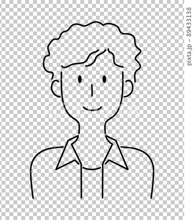 Vector illustration of smiling man - Stock Illustration [89433138] - PIXTA