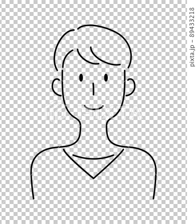 Vector illustration of smiling man - Stock Illustration [89433218] - PIXTA