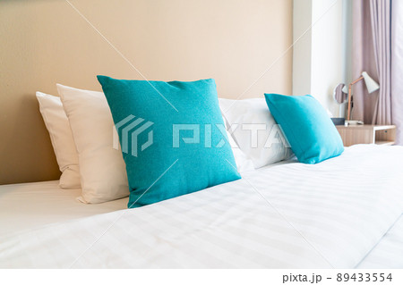 comfortable pillows on bed in bedroom comfortable pillows on bed in bedroom 89433554