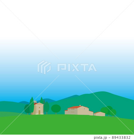 オルチャ渓谷 val d'orcia カペッラ・デッラ・マドンナ・ディ・ヴィタレータ 夏風景 オルチャ渓谷 val d'orcia カペッラ・デッラ・マドンナ・ディ・ヴィタレータ 夏風景 89433832