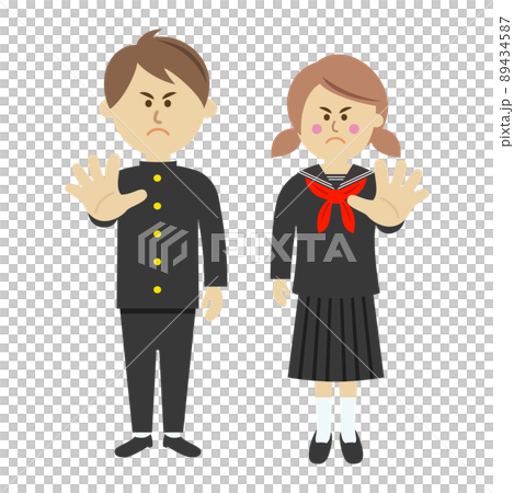 Illustration image of the student who refuses Illustration image of the student who refuses 89434587