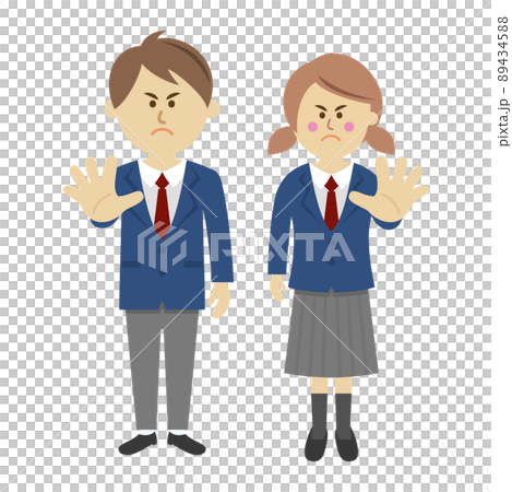 Illustration image of the student who refuses Illustration image of the student who refuses 89434588