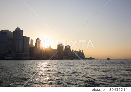 Hong Kong City Skyline and Skyscrapers Cityscape Downtown at Sunset 27 Nov 2020 89435214