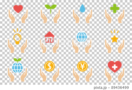 手工包裹的安全圖標集 手工包裹的安全圖標集 89436499