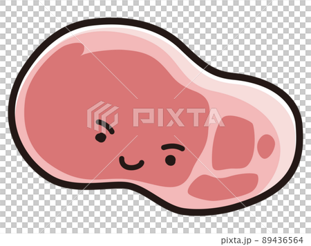 豚肉のキャタクターのイラストのイラスト素材