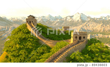 万里の長城 89436603