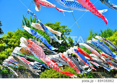 佐賀県 風薫る川上峡に泳ぐ五月鯉 佐賀県 風薫る川上峡に泳ぐ五月鯉 89436862