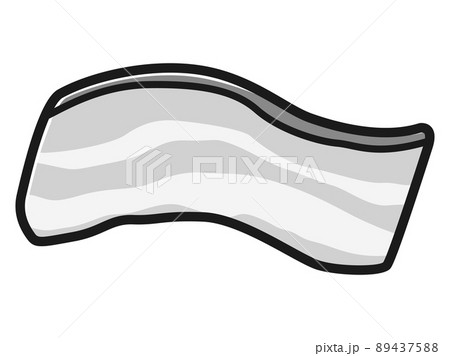 ベーコンのイラスト（白黒） 89437588