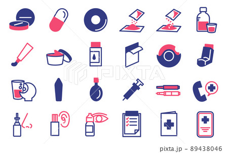 医療のお薬アイコンセット 89438046
