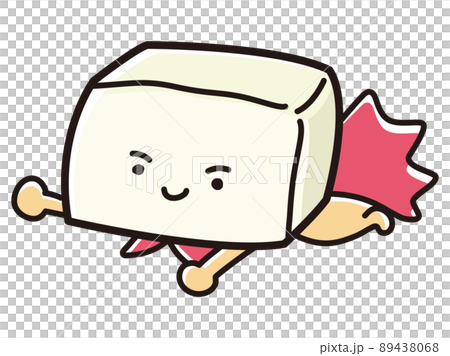 Illustration of tofu hero character 89438068