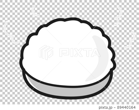 Simple rice illustration (black and white) 89440164