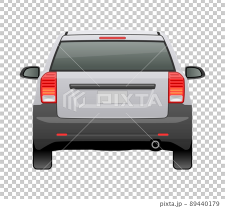 後方から見た車のイラスト（ライトバン） 89440179