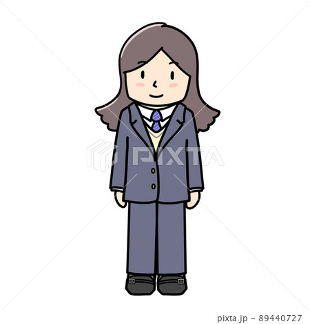 スラックスの制服を着た女性 89440727