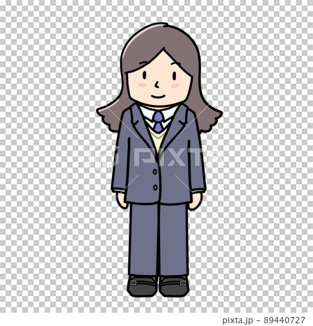 スラックスの制服を着た女性 89440727