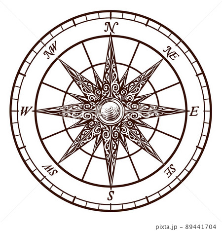 Compass Rose stock illustration. Illustration of latitude - 12417284