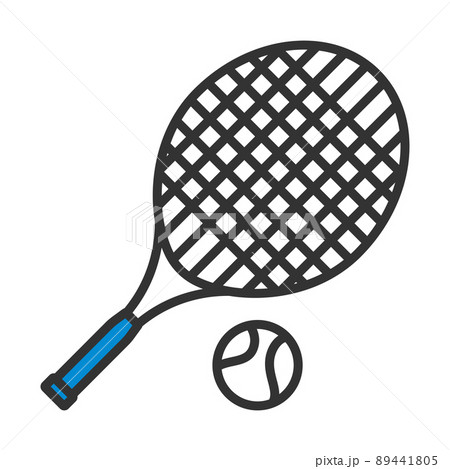 Icon Of Tennis Rocket And Ball Icon Of Tennis Rocket And Ball 89441805