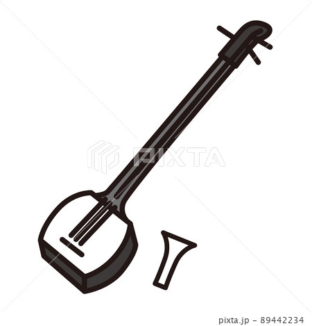 三味線のベクターイラスト。 89442234
