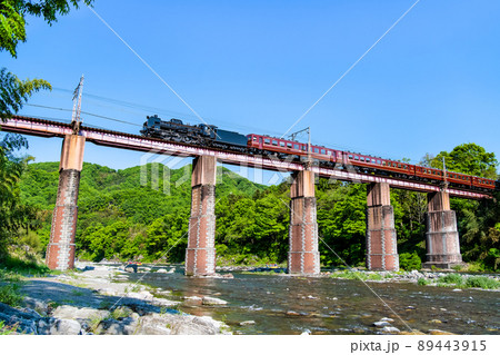 埼玉県長瀞町　秩父鉄道　～荒川橋梁を渡るSL パレオエクスプレス～ 89443915