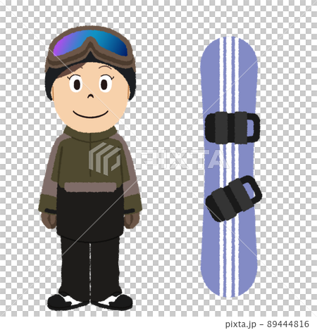 Snowboard girls illustration 89444816
