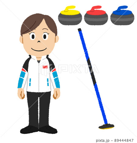 カーリング女子のイラストのイラスト素材 カーリング女子のイラストのイラスト素材