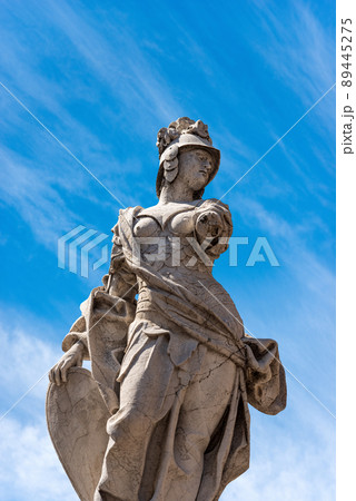Marble Statue of Brescia Armata in Paolo VI square - Lombardy Italy 89445275