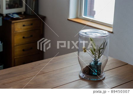 ドライフラワーと松ぼっくり 89450307