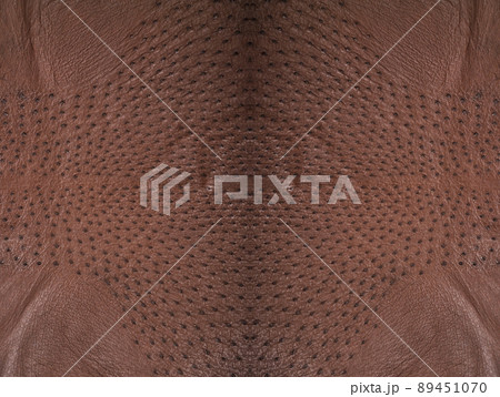 Background from a ostrich genuine leather brown 89451070