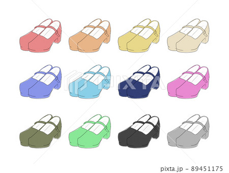 でこ靴のイラストセット でこ靴のイラストセット 89451175