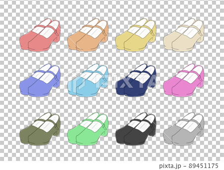 でこ靴のイラストセット でこ靴のイラストセット 89451175