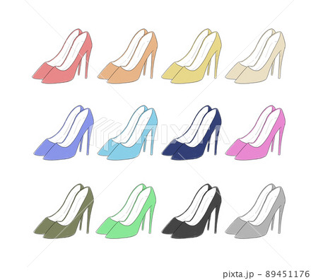 ハイヒールのイラストセットのイラスト素材