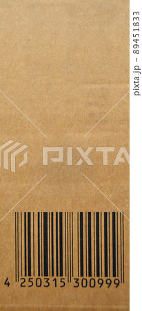 Brown and beige cardboard paper on barcodes printed 89451833
