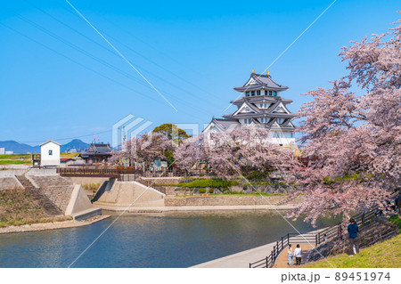 春の墨俣一夜城、満開の桜〈岐阜県大垣市〉 春の墨俣一夜城、満開の桜〈岐阜県大垣市〉 89451974
