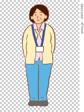 一位端莊的中年女性護理經理的插圖 89452089