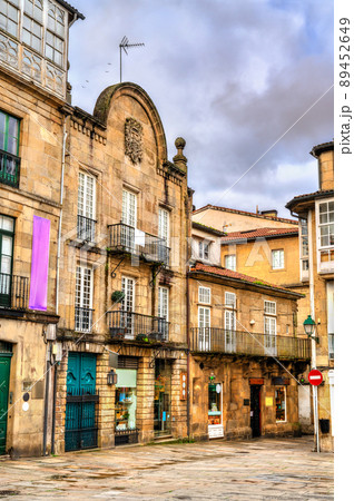 Traditional architecture of Santiago de Compostela. UNESCO world heritage in Galicia, Spain Traditional architecture of Santiago de Compostela. UNESCO world heritage in Galicia, Spain 89452649