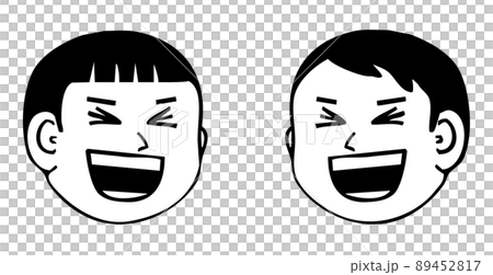 大爆笑の表情・向き合う顔アイコン 89452817