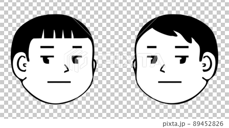 面部表情/面對面的臉圖標 89452826