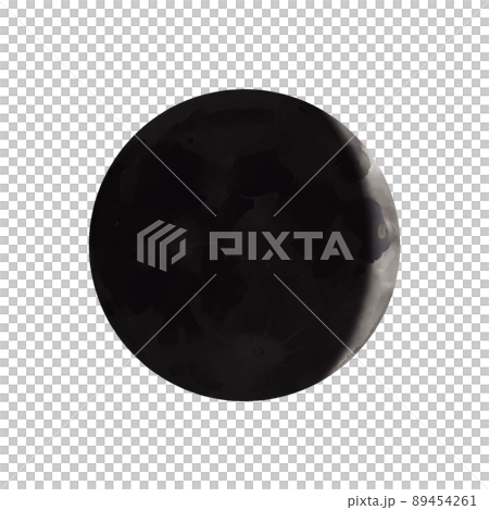 水彩風　リアル調の三日月　線画なし 89454261