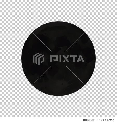 Watercolor style new moon without line drawing 89454262